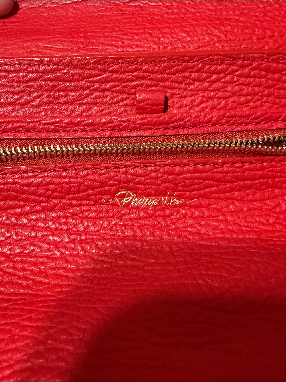 3.1 Phillip Lim Bright Red Mini Satchel with Gold Hardware - Picture 6 of 7